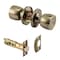 Prime-Line Passage Knob, Fits 2-3/8 in. and 2-3/4 in. Backset, Tulip, Antique (1 Set) MP65032 - alternate 1